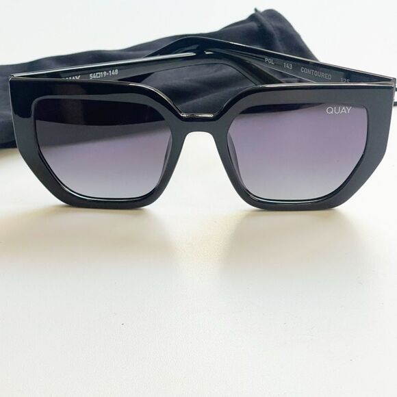 Quay Australia Cat Eye Polarized Black Sunglasses main image 12
